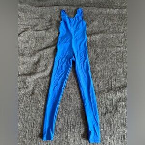 Blue Lycra Spandex Unitard Dance